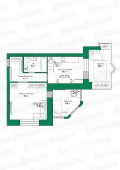 2-к квартира, вторичка, 63м2, 2/5 этаж