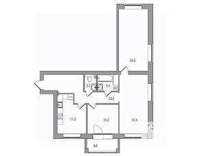3-к квартира, вторичка, 84м2, 2/7 этаж