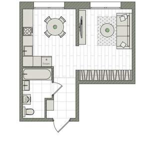 1-к квартира, вторичка, 33м2, 10/16 этаж