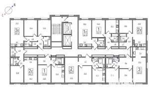 2-к квартира, вторичка, 39м2, 2/17 этаж