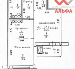 2-к квартира, вторичка, 38м2, 16/17 этаж
