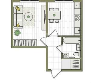 1-к квартира, вторичка, 33м2, 4/17 этаж