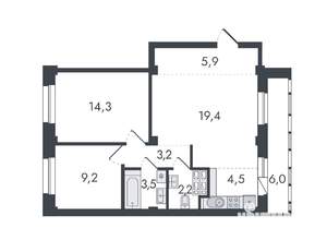 3-к квартира, вторичка, 68м2, 13/16 этаж