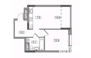 2-к квартира, вторичка, 48м2, 13/17 этаж