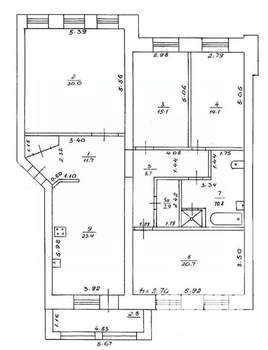 4-к квартира, вторичка, 137м2, 1/5 этаж
