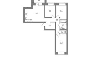 3-к квартира, вторичка, 75м2, 2/12 этаж