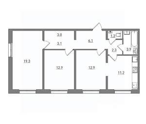 3-к квартира, вторичка, 76м2, 11/17 этаж