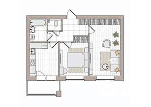 2-к квартира, вторичка, 55м2, 6/7 этаж