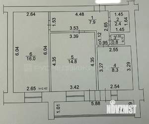 2-к квартира, вторичка, 50м2, 2/9 этаж