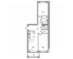 3-к квартира, вторичка, 70м2, 6/7 этаж