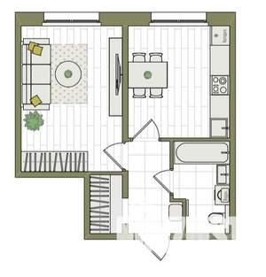 1-к квартира, вторичка, 36м2, 1/17 этаж