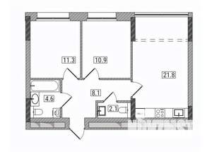2-к квартира, вторичка, 59м2, 17/17 этаж