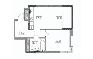 2-к квартира, вторичка, 48м2, 9/17 этаж
