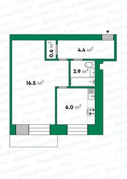 1-к квартира, вторичка, 30м2, 5/5 этаж