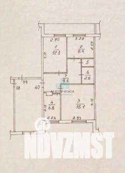3-к квартира, вторичка, 60м2, 5/5 этаж