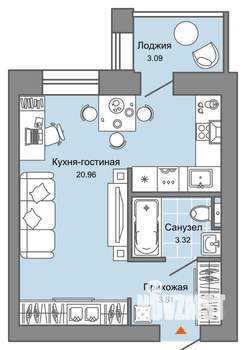 Студия квартира, вторичка, 29м2, 5/7 этаж