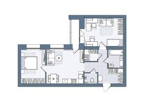 3-к квартира, вторичка, 70м2, 6/6 этаж