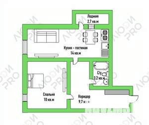 1-к квартира, вторичка, 39м2, 18/18 этаж