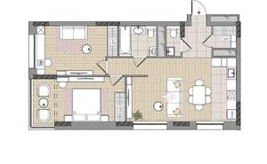 3-к квартира, вторичка, 73м2, 3/17 этаж