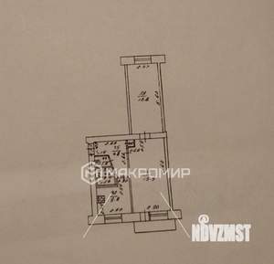 2-к квартира, вторичка, 44м2, 3/5 этаж