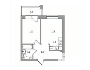 2-к квартира, вторичка, 45м2, 4/6 этаж