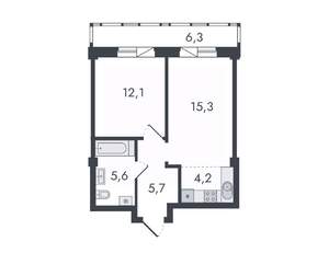 2-к квартира, вторичка, 49м2, 13/16 этаж