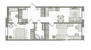 3-к квартира, вторичка, 69м2, 6/16 этаж