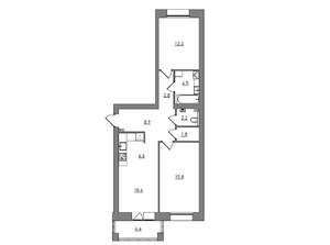 3-к квартира, вторичка, 70м2, 6/6 этаж
