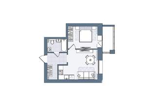 2-к квартира, вторичка, 41м2, 6/7 этаж