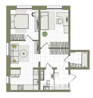 3-к квартира, вторичка, 57м2, 1/17 этаж