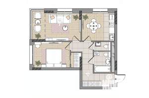 2-к квартира, вторичка, 58м2, 12/17 этаж