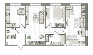 3-к квартира, вторичка, 80м2, 2/16 этаж