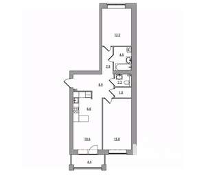 3-к квартира, вторичка, 71м2, 3/6 этаж