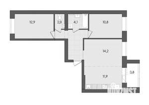 3-к квартира, вторичка, 68м2, 4/9 этаж