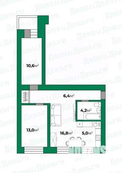 2-к квартира, вторичка, 57м2, 9/9 этаж