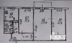 3-к квартира, вторичка, 56м2, 5/5 этаж