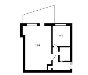 1-к квартира, вторичка, 34м2, 9/9 этаж