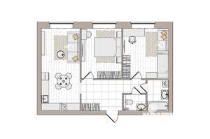 3-к квартира, вторичка, 66м2, 1/6 этаж