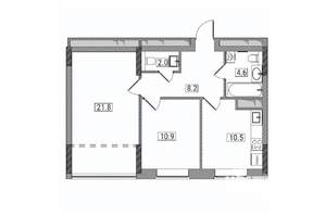 2-к квартира, вторичка, 59м2, 13/17 этаж