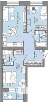 3-к квартира, вторичка, 63м2, 5/8 этаж