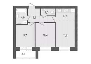 3-к квартира, вторичка, 52м2, 1/9 этаж
