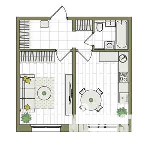 1-к квартира, вторичка, 38м2, 3/17 этаж