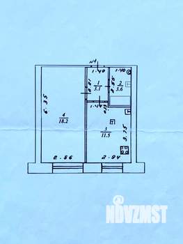1-к квартира, вторичка, 36м2, 1/3 этаж