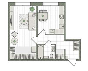1-к квартира, вторичка, 43м2, 1/16 этаж
