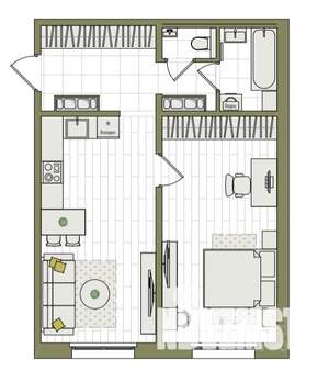 2-к квартира, вторичка, 52м2, 2/17 этаж