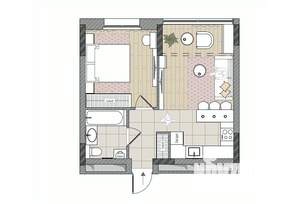 2-к квартира, вторичка, 42м2, 3/17 этаж