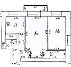 2-к квартира, вторичка, 42м2, 3/5 этаж