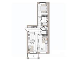3-к квартира, вторичка, 71м2, 4/6 этаж
