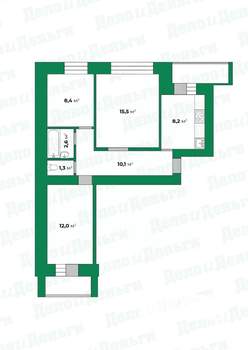 3-к квартира, вторичка, 58м2, 6/9 этаж