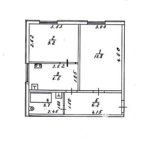 2-к квартира, вторичка, 40м2, 1/2 этаж